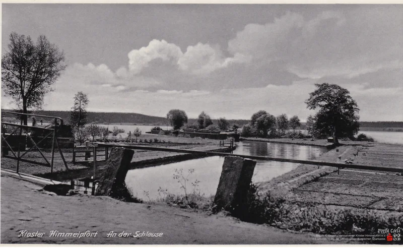 Blick &uuml;ber den Schleusengraben zum Stolpsee, vor 1930